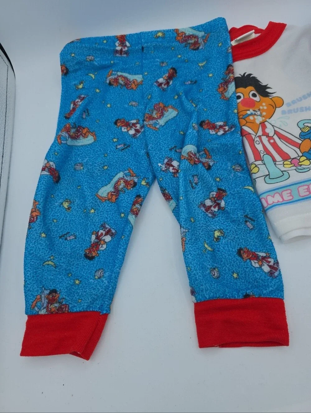Vintage 70s Sesame Street Bedtime Ernie Crewneck Long Sleeve Pajama Set Size 3T